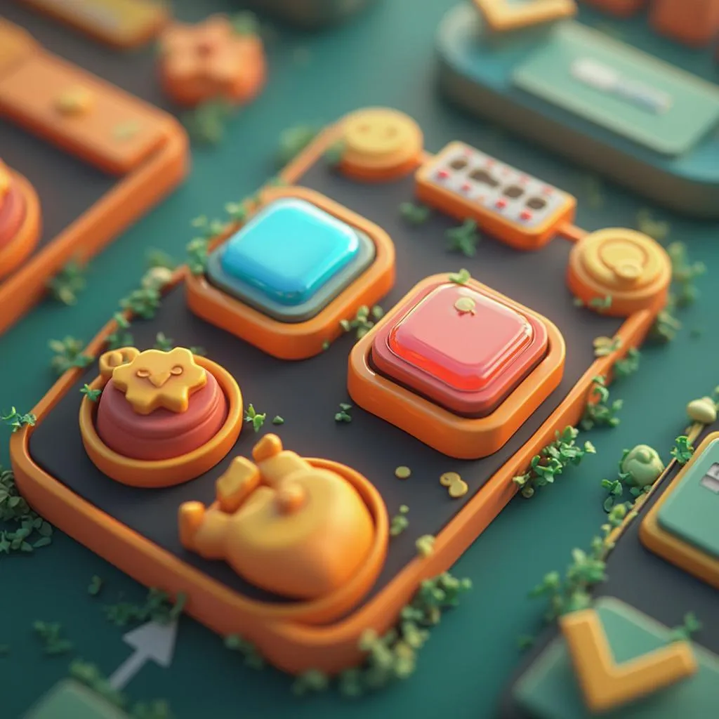 Volumetric UI element from Chicken Road