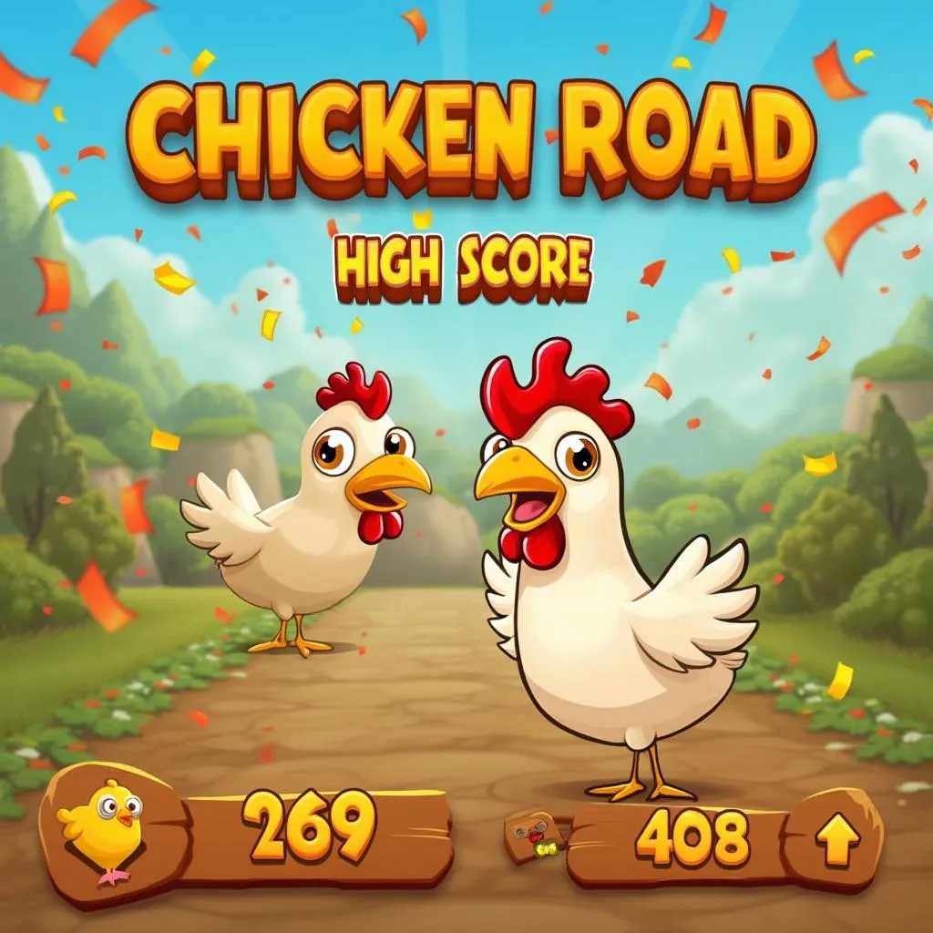 Chicken Road high score screen